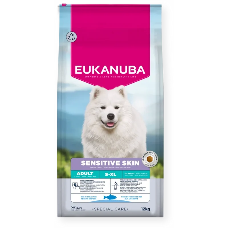 Eukanuba Special Care Sensitive Skin Adult torrfoder för hund 12 kg