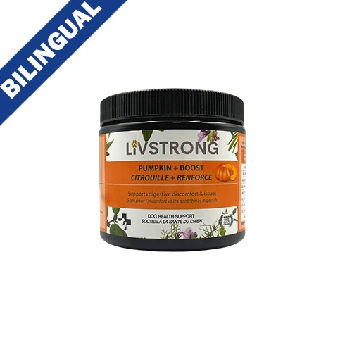 Livstrong Citrouille + Rendorce, Soutien à la Santé Du Chiens et Chats 120g