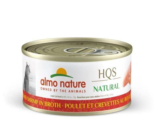 Almo Nature Hqs Natural Chat - Poulet Et Crevette Au Bouillon 70g