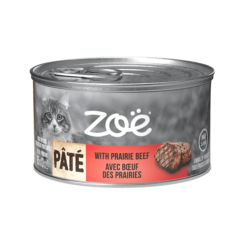 Pâté Zoë avec bœuf des Prairies pour chats, 85 g (3 oz)