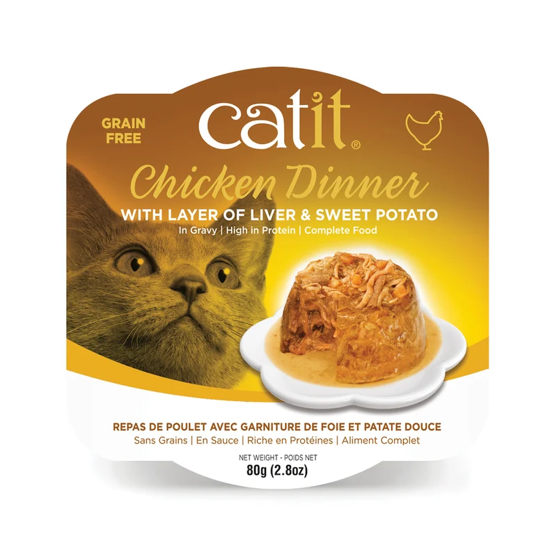 Repas de poulet Catit avec foie et patate douce, 80 g (2,8 oz)