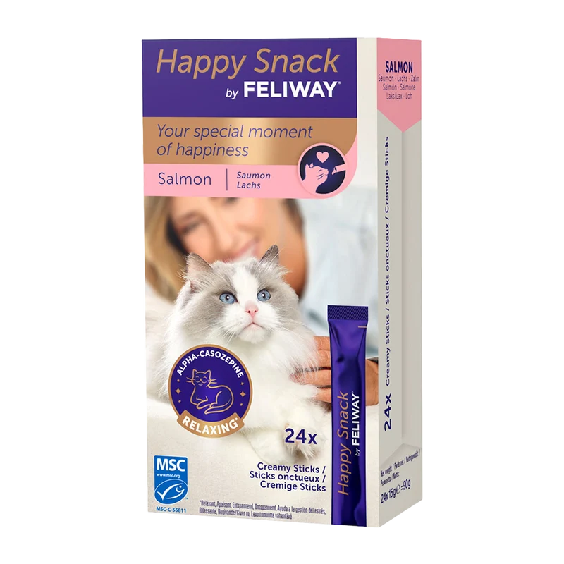 Happy Snack by Feliway Salmon - 24-pack