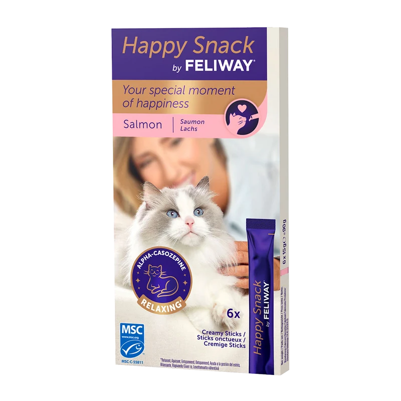 Happy Snack by Feliway Salmon - 6 x 15 g