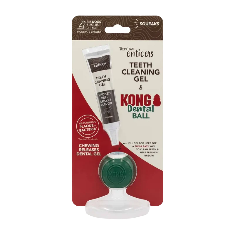 Kong/Tropiclean Denta Ball L för Hund + - 25 KG