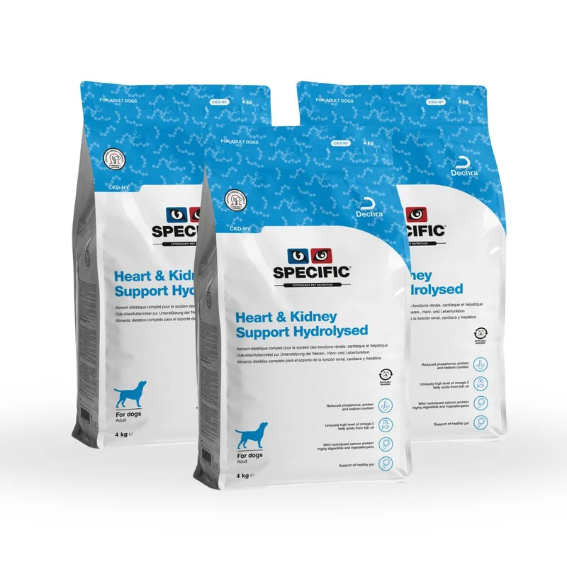 Specific CKD-HY Heart&Kidney Support Hydrolysed för hundar 3 x 4 kg
