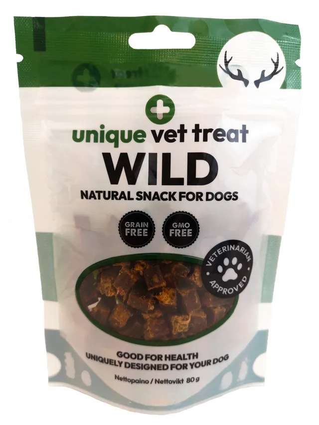 Unique vet treat Wild viltgodis 80 g för hundar