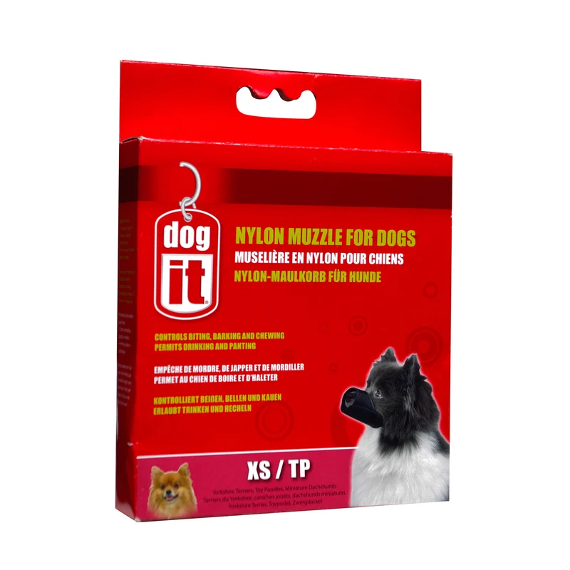 Muselière Dogit en nylon pour chiens, noire