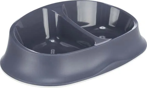 Dubbelskål, plast/gummiring