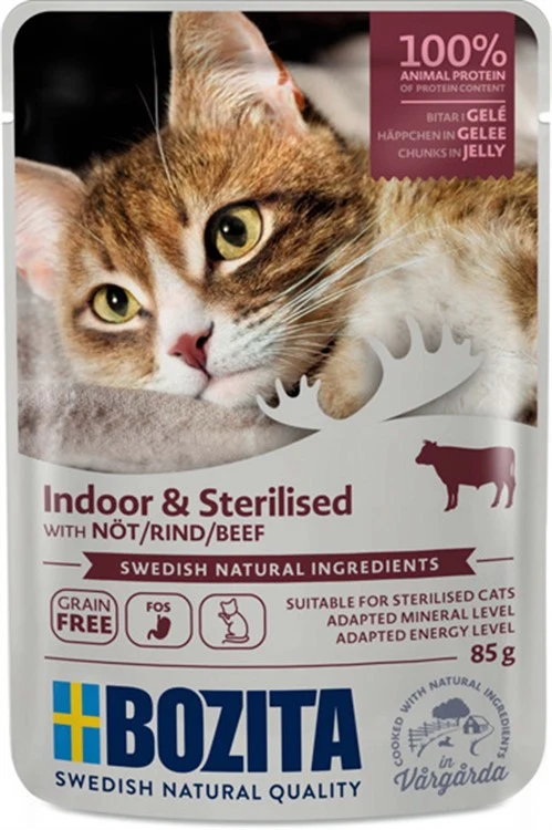Bozita Cat Wet Food Pouch Jelly Indoor & Sterilized