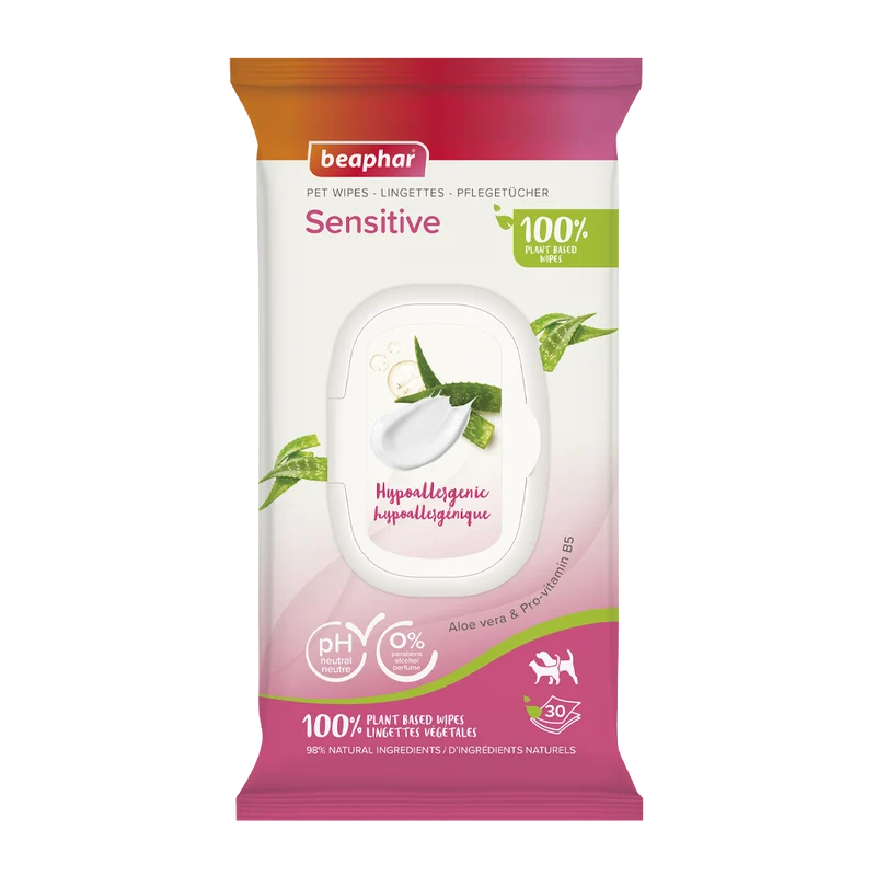 Bio Pet Wipes Sensitive - 30 Pack