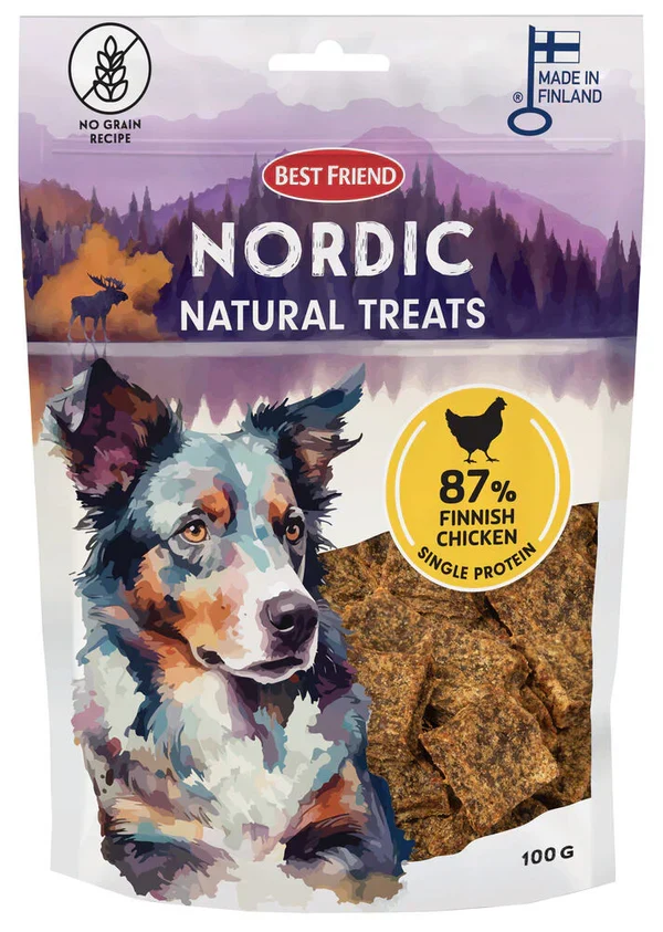 Best Friend Nordic Natural Treats kyckling för hundar 100 g