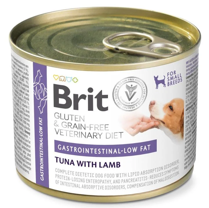Brit Veterinary Diet Gastrointestinal Low Fat Tuna with Lamb för hundar 6 x 200 g