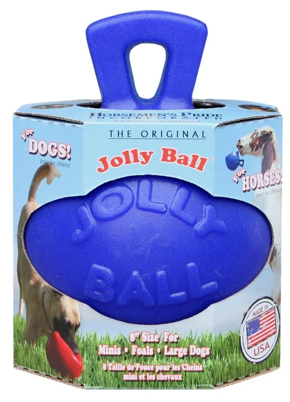 Jolly Ball 20 cm blå leksaksboll för hästar och hundar