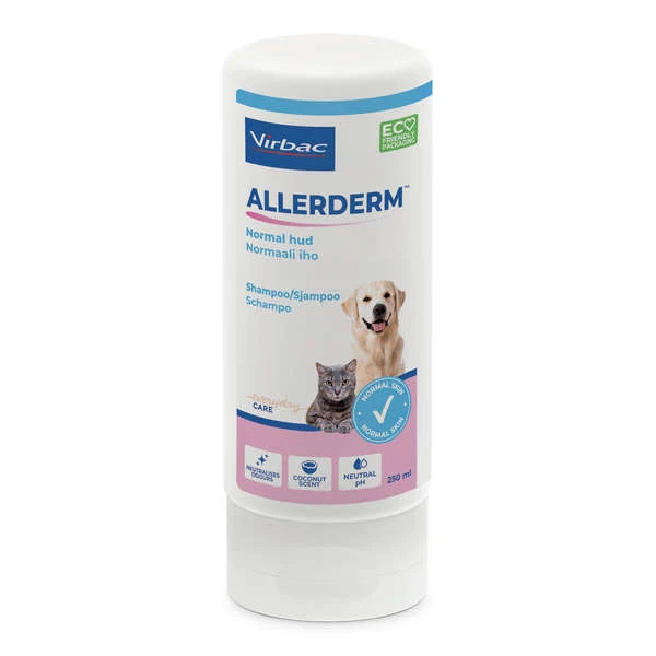 Allerderm Normal skin schampo för hund och katt 250 ml