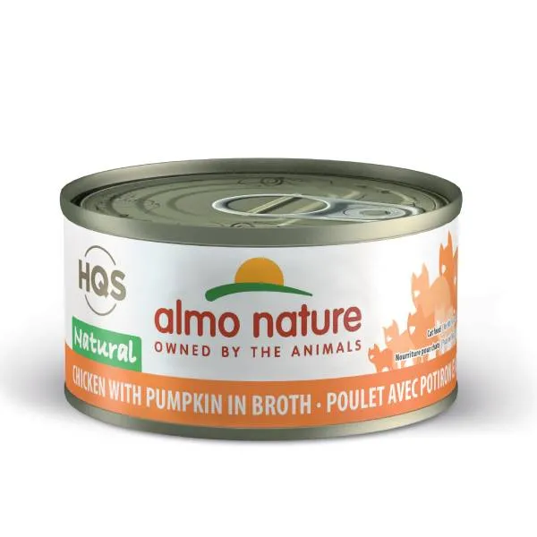 Almo Nature Natural pour Chat, Poulet avec Potiron au Bouillon 70 g.