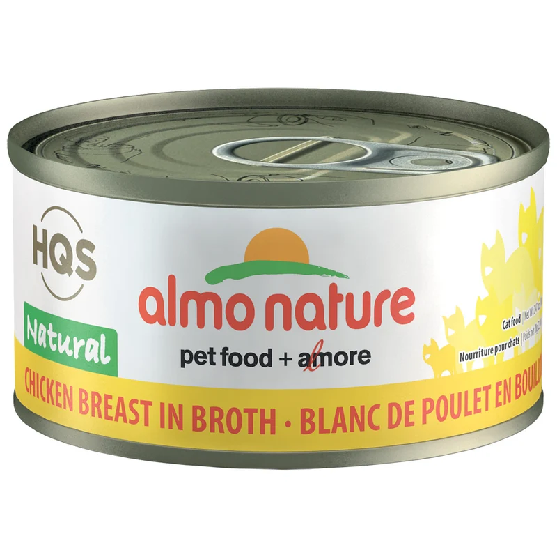 Almo Nature Natural pour Chat, Blanc de Poulet au Bouillon 70 g.