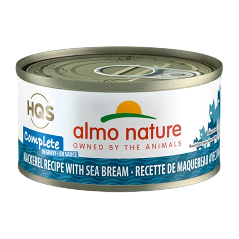 Almo Nature Complete pour Chat Recette de maquereau avec dorade en sauce 70 g.