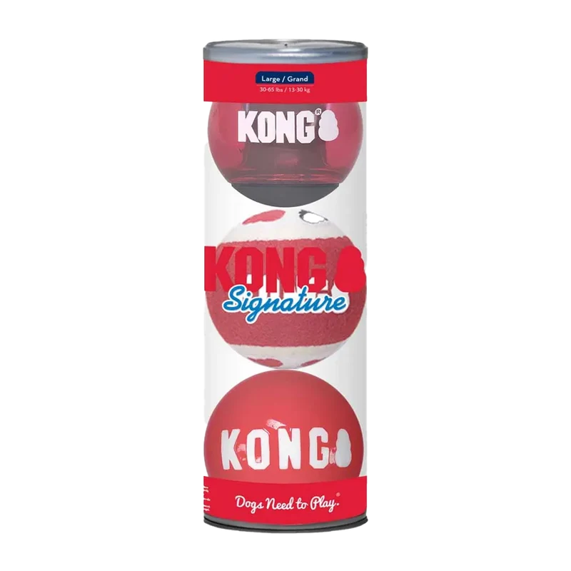 Kong Signature Balls 3 - Pack Large Mix - 8,2 CM