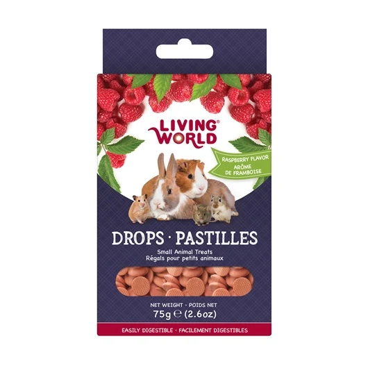 Régals Living World pour petits animaux, pastilles, arôme de framboise, 75 g (2,6 oz)