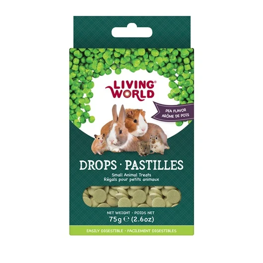 Régals Living World pour petits animaux, pastilles, arôme de pois, 75 g (2,6 oz)