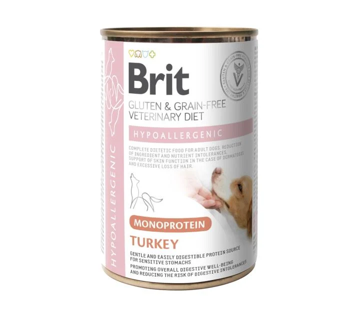 Brit Veterinary Diet Hypoallergenic Turkey för hundar 400 g