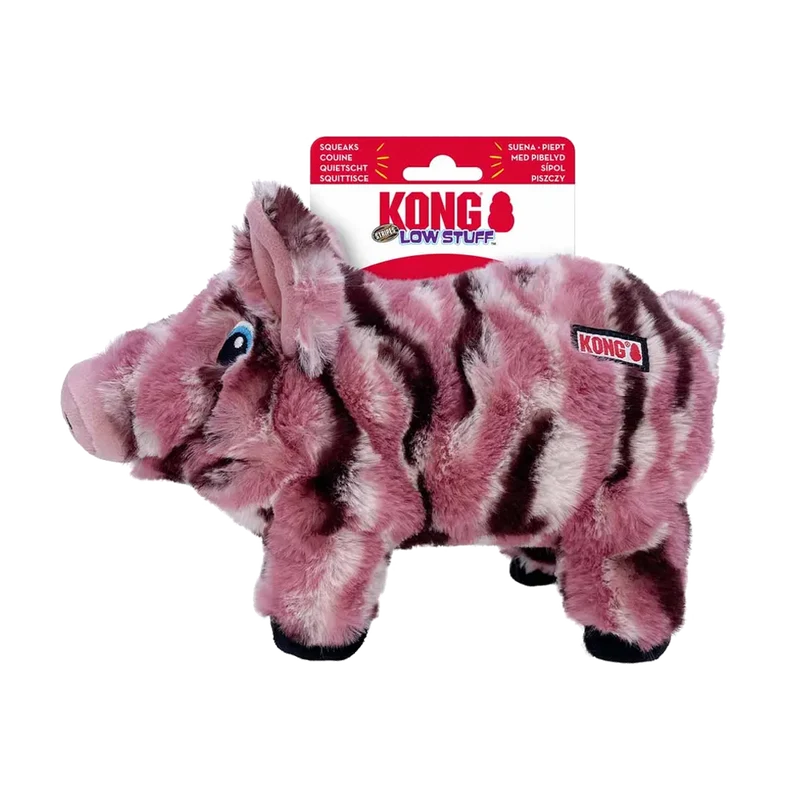 Kong Low Stuff Stripes Pig - 16,5x26,5x7,5 CM