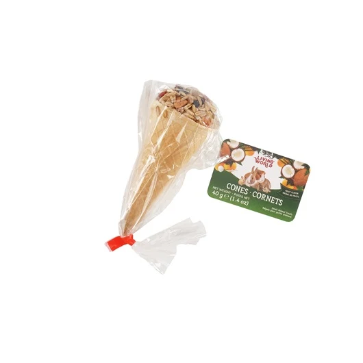 Régals Living World pour petits animaux, cornets, arôme de fruits, 40 g (1,4 oz)