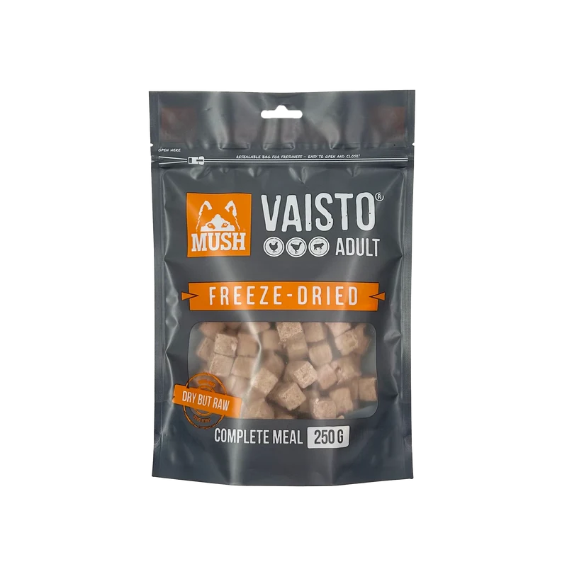 MUSH Vaisto grå frystorkad (kyckling-kalkon-lamm)