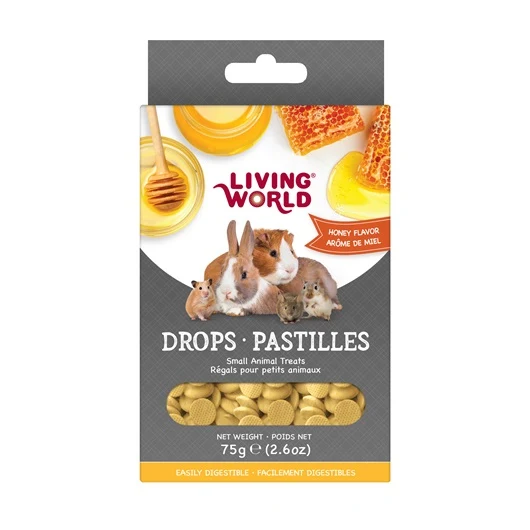 Régals Living World pour petits animaux, pastilles, arôme de miel, 75 g (2,6 oz)