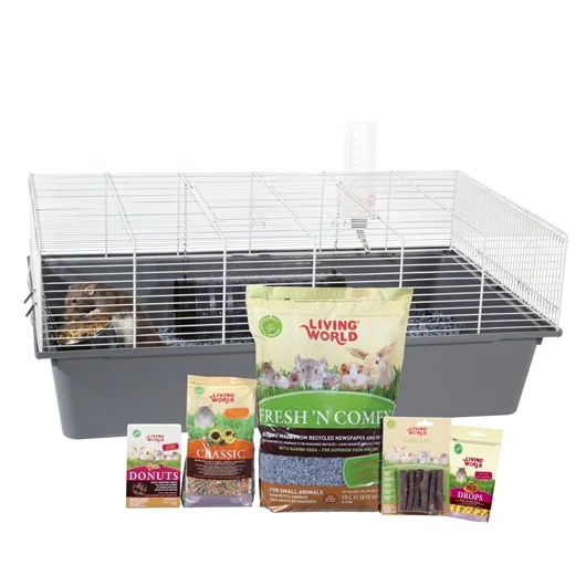 Cage équipée Living World pour rat, L. 78 x l. 48 x H. 31 cm (30,7 x 18,9 x 12,2 po)