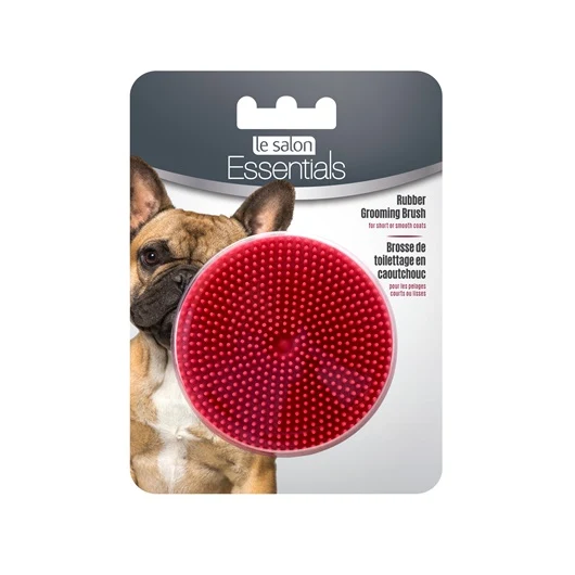 Brosse de toilettage Essentials Le Salon en caoutchouc pour chiens, rouge, 7,6 cm (3 po)
