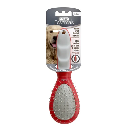 Brosse combinée poils de nylon/aiguilles d’acier Essentials Le Salon, grande