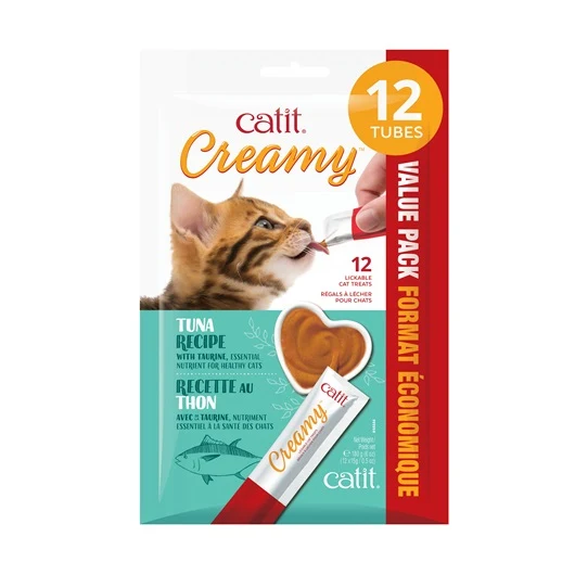 Régals crémeux Catit Creamy, Thon, paquet de 12