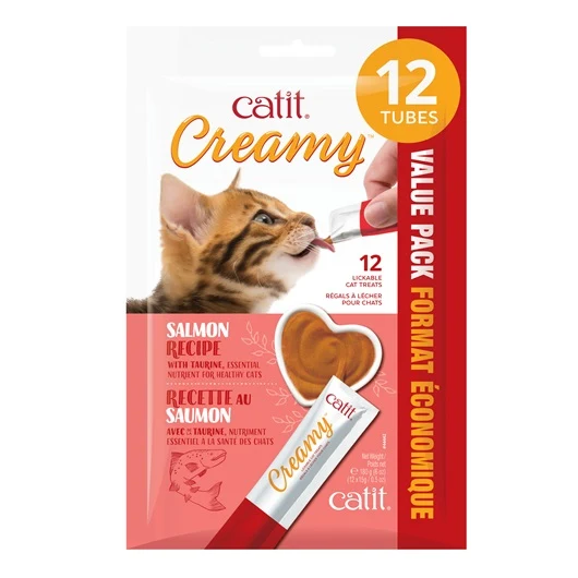 Régals crémeux Catit Creamy, Saumon, paquet de 12
