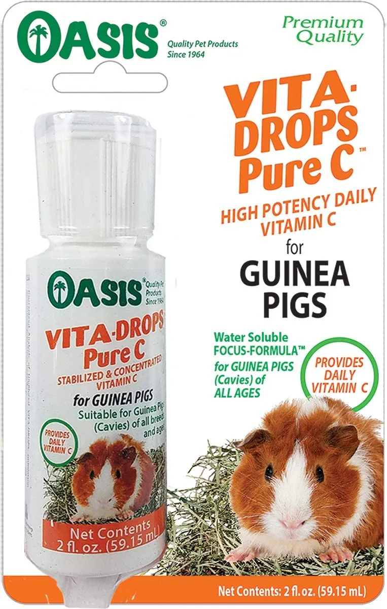 Oasis Vita Gouttes pour cochon d'Inde Pure C 2oz