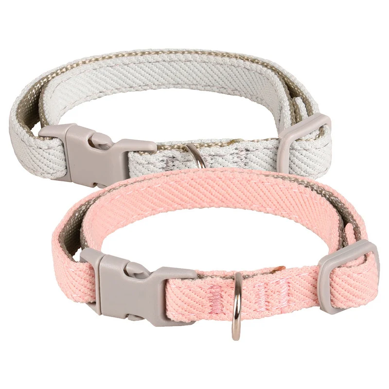 Flamingo justerbart valphalsband med snabbspänne rosa 25 - 43 cm