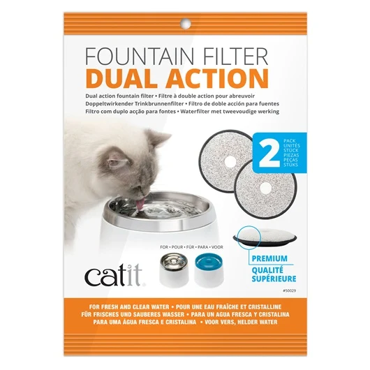 Filtres de rechange Catit à double action, paquet de 2