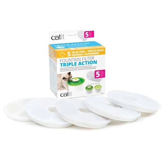 Filtres Catit à triple action pour abreuvoir, paquet de 5