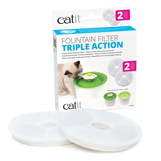Filtres Catit à triple action pour abreuvoir, paquet de 2