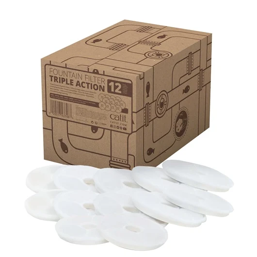 Filtres Catit à triple action pour abreuvoir, paquet de 12