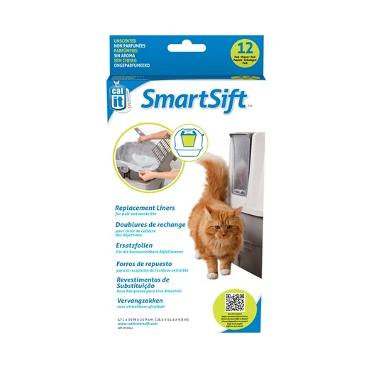 Doublures pour base du bac à litière SmartSift Catit Design, paquet de 12