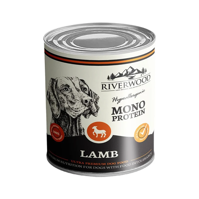 Riverwood Monoprotein Lamm Våtfoder för Hundar 400 g