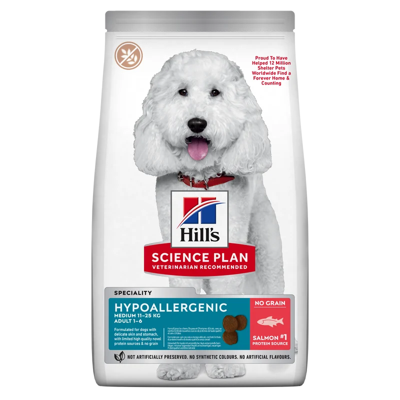 Hill's Science Plan Hypoallergenic Adult Medium med lax 2,5 kg
