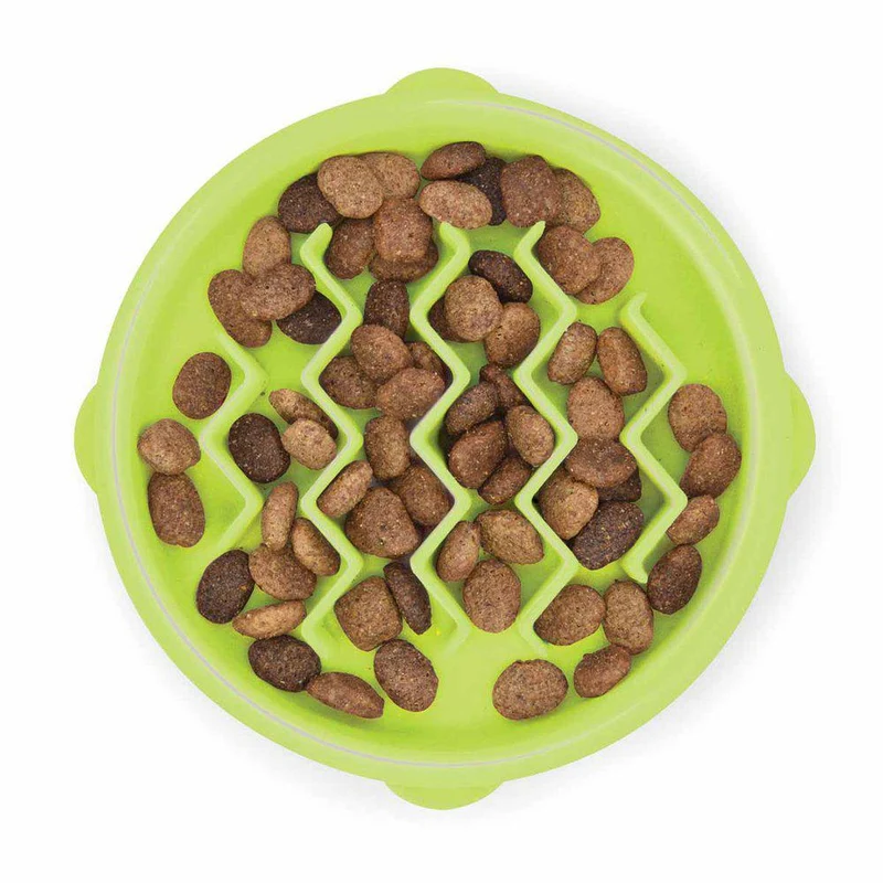 Petstages Kitty Slow Feeder matskål för katter – Grön