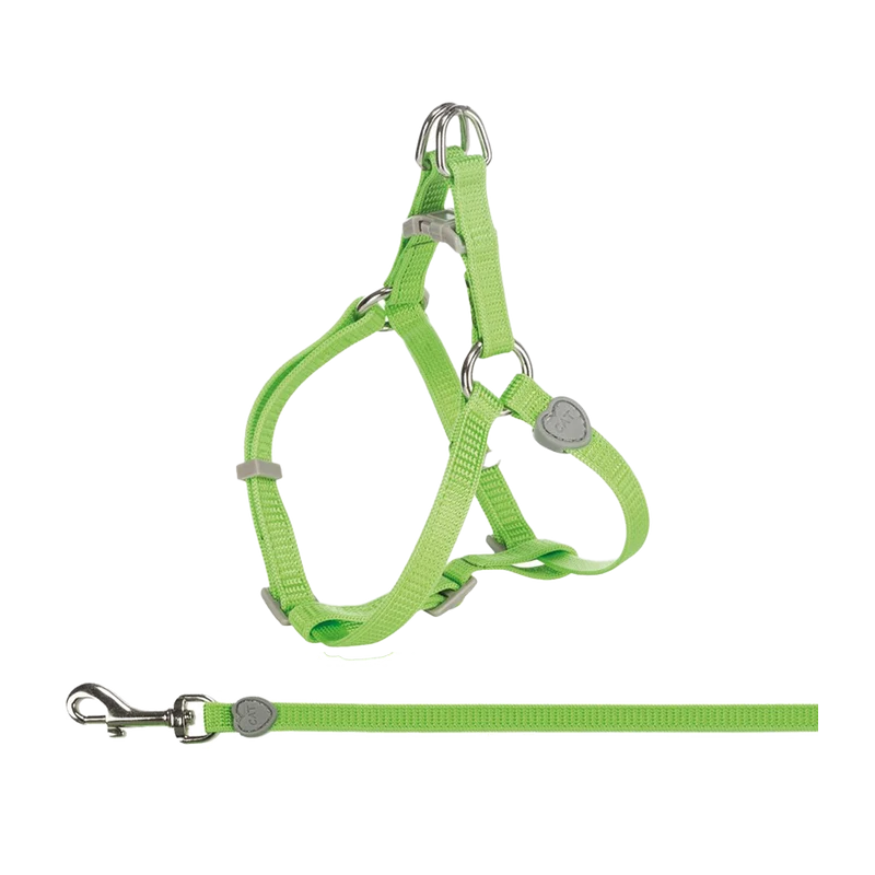 Kattsele + Koppel Nylon - 120 CM
