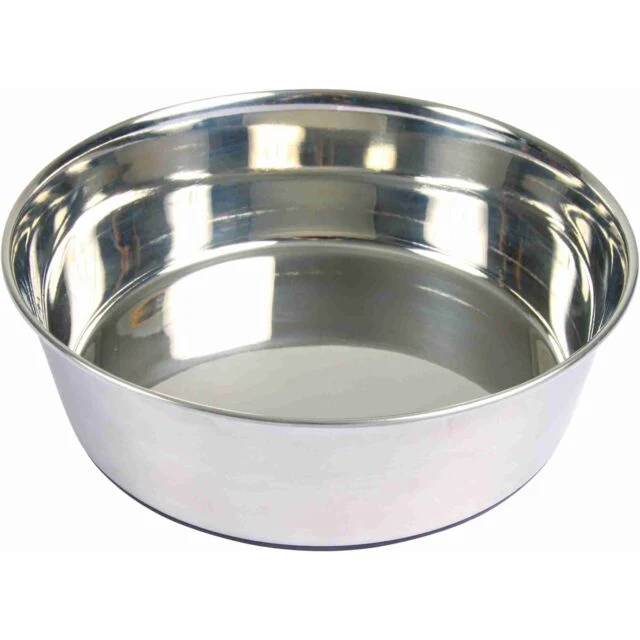 Trixie Edelstahlnapf mit Gummiboden - 1,7 l/ø 21 cm