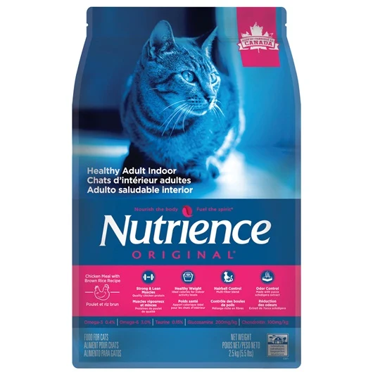 Aliment Nutrience Original, Chats adultes d’intérieur, Poulet avec riz brun