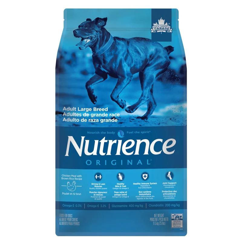 Nutrience Original, Adultes de grande race, Poulet et riz brun, 11,5 kg (25 lb)