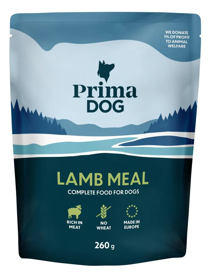 PrimaDog Lamb Meal våtfoder för hundar 12 x 260 g