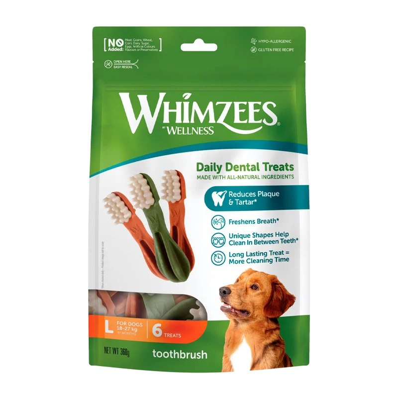 Whimzees Tandborste Star 6 st L - 360 G